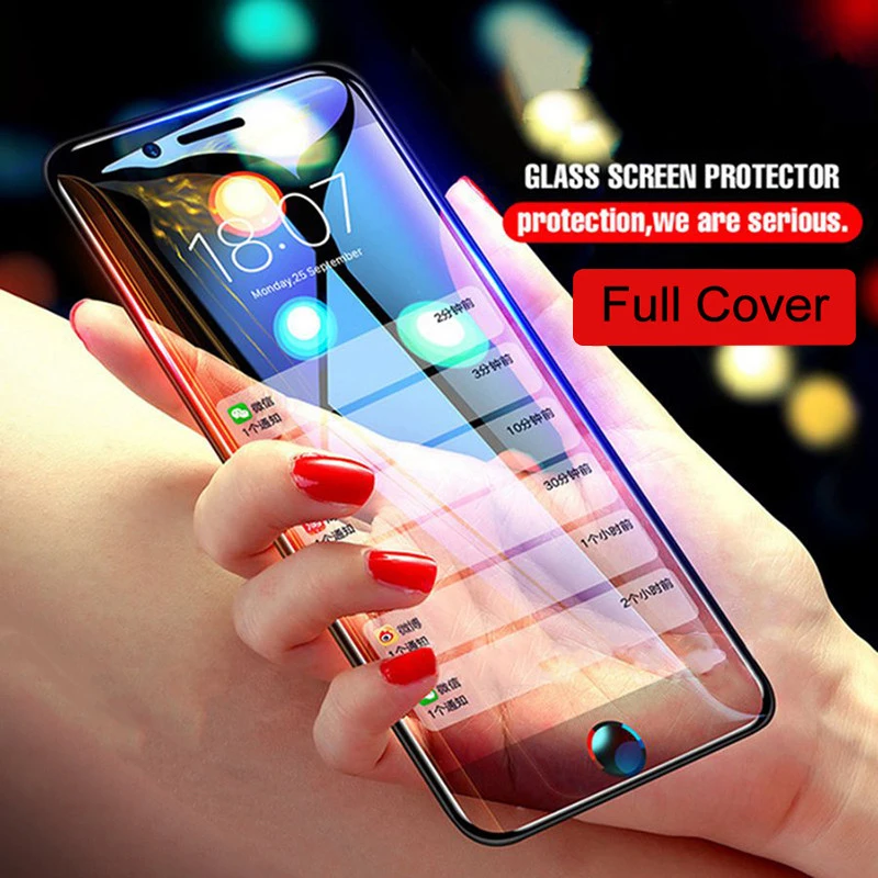 6D полное покрытие из закаленного стекла для iphone 7 8 6 6S Plus X XS MAX glass x Защитное стекло