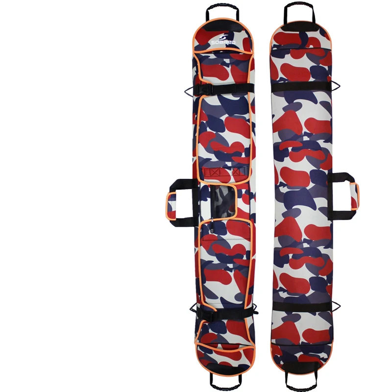 1-Camouflage 155cm Лыжная сумка 135-155 см, сумка для сноуборда, шпон, покрытие для доски, лыжная сумка, не царапается, не ржавеет, защитная крышка для лезвия, ткань для дайвинга - Цвет: 1-Camouflage 155cm