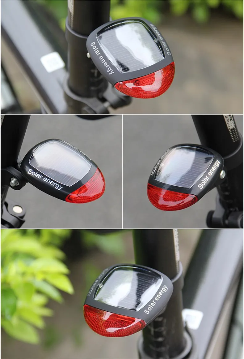 Perfect USB Charging Solar Bicycle LED Lights 360 Degrees Revolving Front And Rear Light Torch Mount LED Head Front Light 6