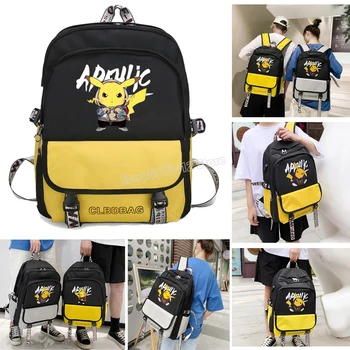 

Pokemon Backpack Pocket Monster Pikachu School Bag for Teens Kids Fashion Backpack Large Capacity Book Bags Travel Backpack Gift