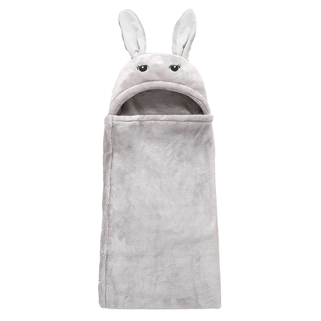 Банный халат с капюшоном и рисунком кролика для новорожденных; Банное полотенце для маленьких мальчиков и девочек; милое одеяло с героями мультфильмов для сна; пеленка для детей от 0 до 12 месяцев