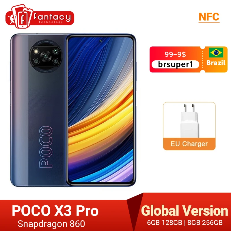 Review POCO X3 Pro Global Version Snapdragon 860 Smartphone 8GB 256GB 120Hz DotDisplay 5160mAh 33W NFC Quad AI Camera In Stock