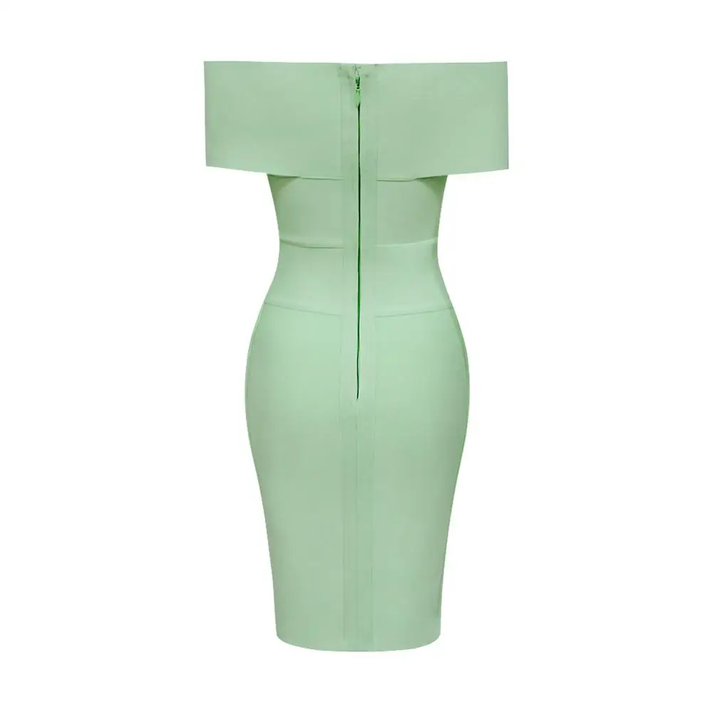 Big Discount 7KPuT 2019 Summer Dress Women Sexy Fashion Off the Shoulder Bandage Dress Ladies Celebrity Party Dress Vestido