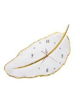 

Nordic Feather Modern Design Wall Clocks Decorative Kitchen Creative Watch Living Room Art Luxury Large Bedroom Watch QZE252