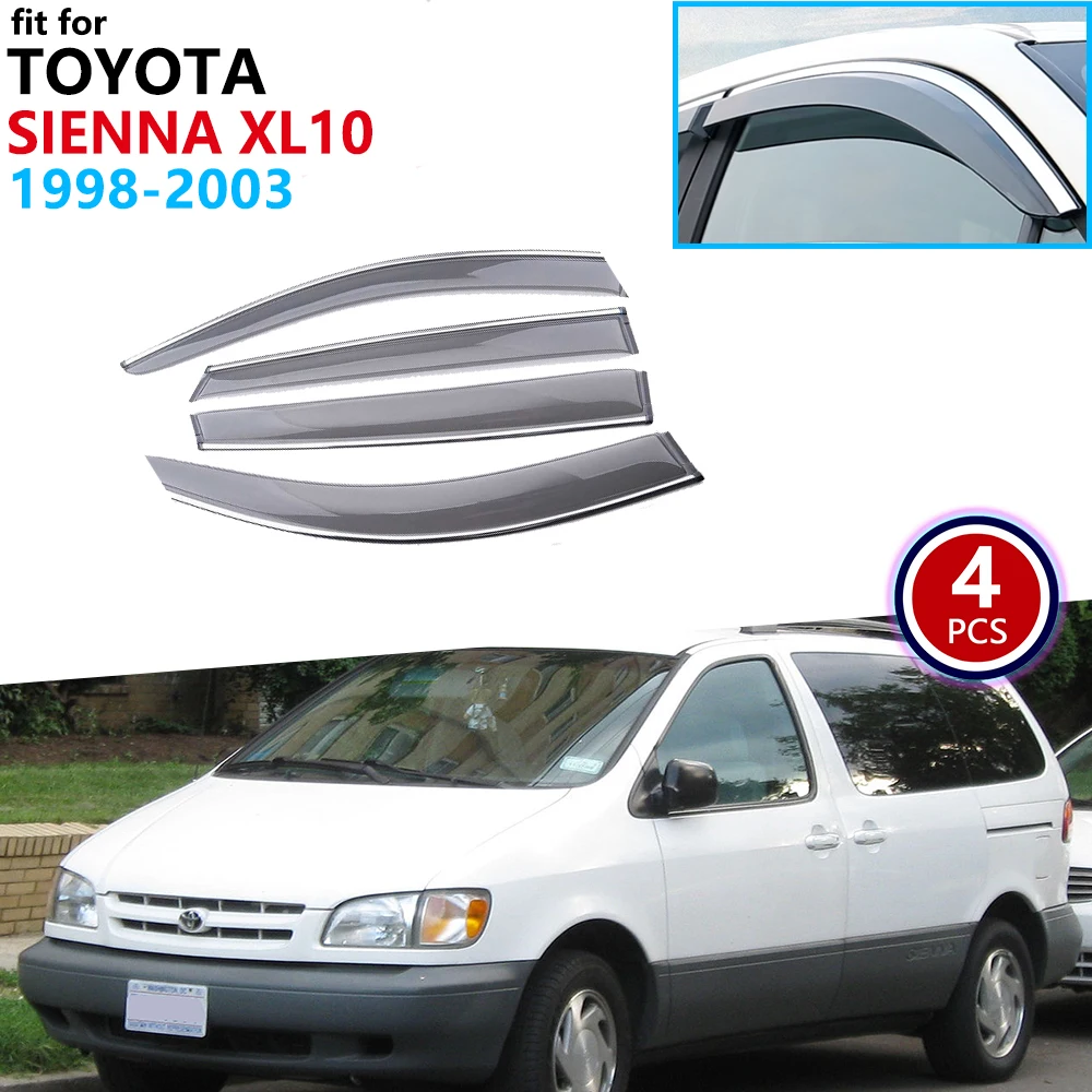 Для Toyota Sienna XL10 1998 1999 2000 2001 2002 2003 оконный козырек вентиляционные навесы защита от