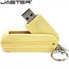 JASTER – clé USB rotative en bois, support à mémoire de 4GB 16GB 32GB 64GB, disque U, avec porte-clés en métal, logo personnalisé gratuit, cadeau, 1 pièce ► Photo 3/6