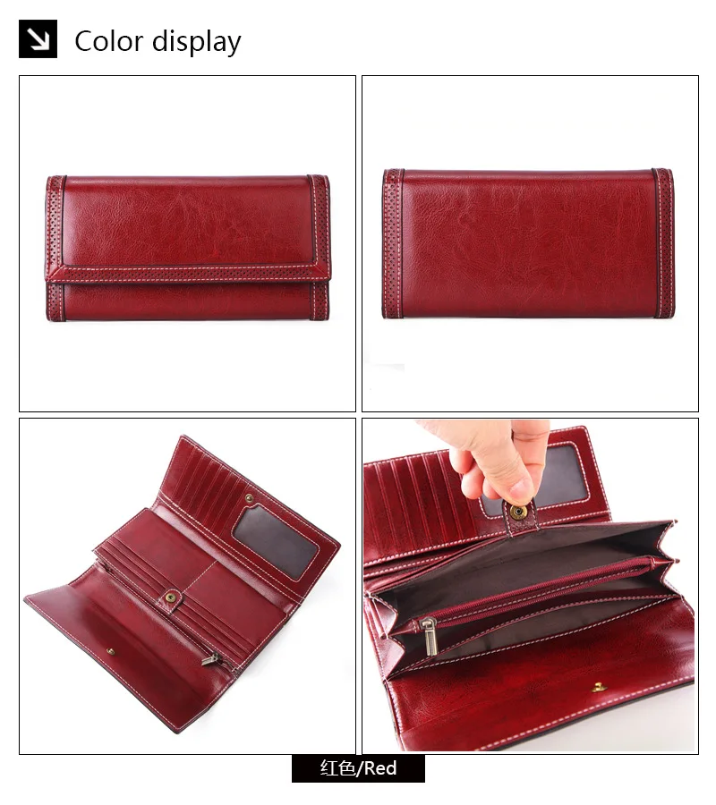 2022 Leather Women Wallets Name Engraving Genuine Leather Female Wallets Classic High Quality Fashion Photo Holder Women Purse