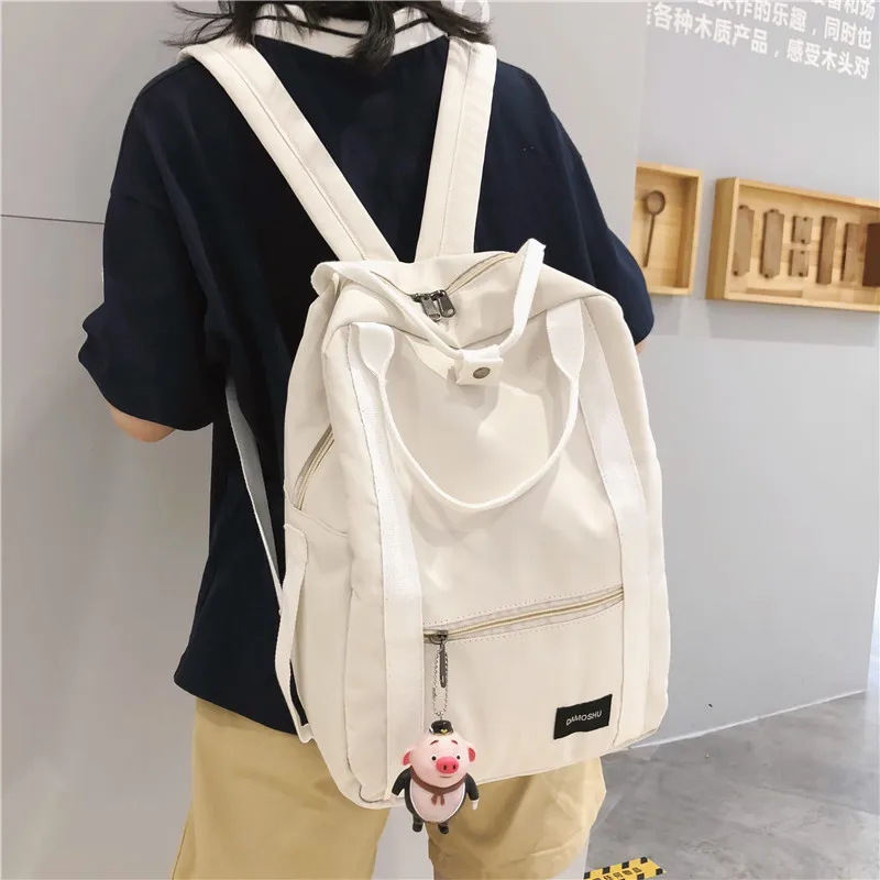 

School Bag Women's Korean-style INS Simple Versatile High School Students Campus Backpack Cute Hand Backpack