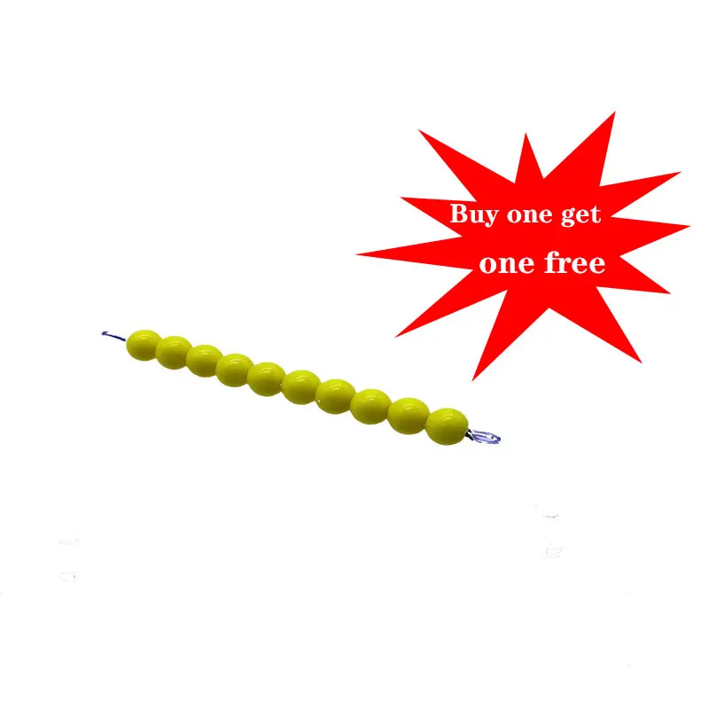 yellow 10pcs Beads Монтессори математические материалы цветные бусины Монтессори раннее образование Дошкольное обучение в математике игрушки для детей L1846F - Цвет: yellow 10pcs Beads