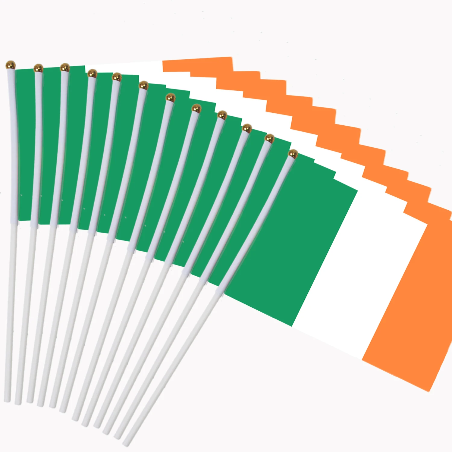 5 шт. акция торговля маленькая Ирландия ручной развевающийся Национальный флаг 14*21 см#8 полиэстер флаг