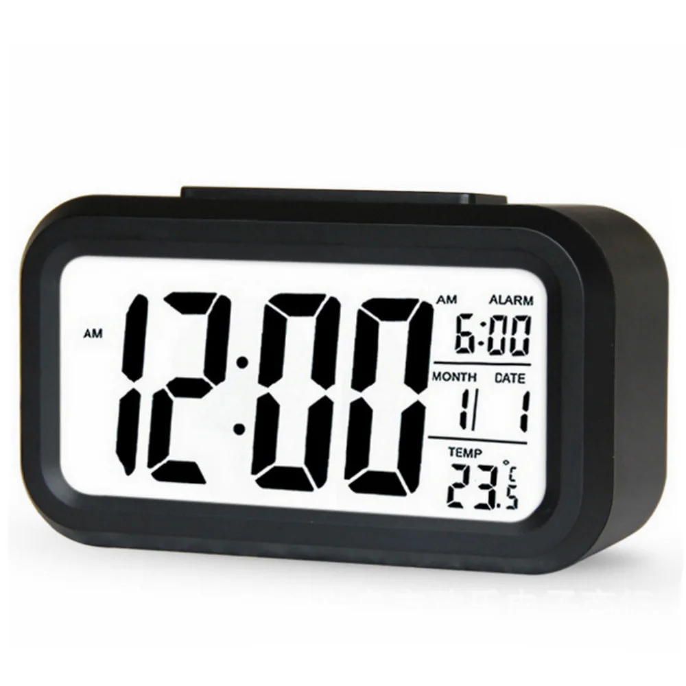 Réveil numérique rétro-éclairé LED, horloge de Table, calendrier muet, offre spéciale