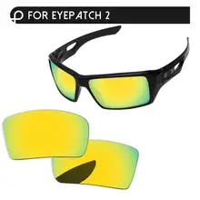 Papaviva 24K золотое зеркало поляризованные Сменные линзы для очков 1 и 2 солнцезащитные очки в оправе UVA и UVB Защита