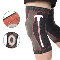 1Pcs S-2XL Large Size Runing Hiking Nylon Silicon Padded Knee Pads Support Brace Patella Protector Kneepad For Fat Person 1