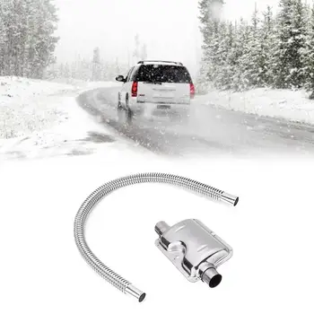 

120cm Stainless Steel Exhaust Muffler Silencer Clamps Bracket Gas Vent Hose Portable Pipe Silence For Air Diesels Car Heater Kit