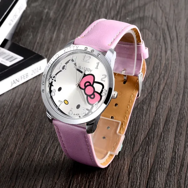 Модные брендовые кварцевые часы для девочек женские кожаные хрустальные детские наручные часы relogio