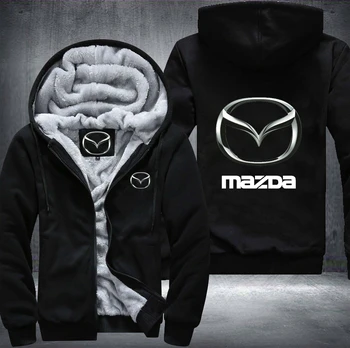 

Mens Zipper Thicken Hoodies Fashion Mazda LOGO Europe America Style Sweatshirt Patchwork Comfortable Tracksuit Fast delivery