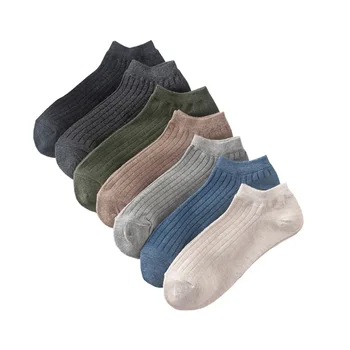 

2020 New Arrival Men Invisible Socks Male Ankle Non-slip Cotton Spring Summer Solid Color Short Socks