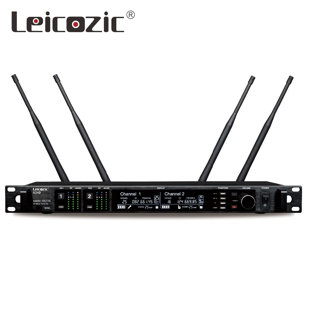 Leicozic AD4D True Diversity беспроводной микрофон UHF сценический цифровой микрофон с отворотом микрофон/гарнитура микрофон/ручной микрофон 645-695 МГц