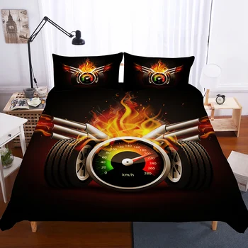

BEST.WENSD Customized Personality design 5d bedding set luxury European-American double bed Men's Quilt cover with Pillow cover