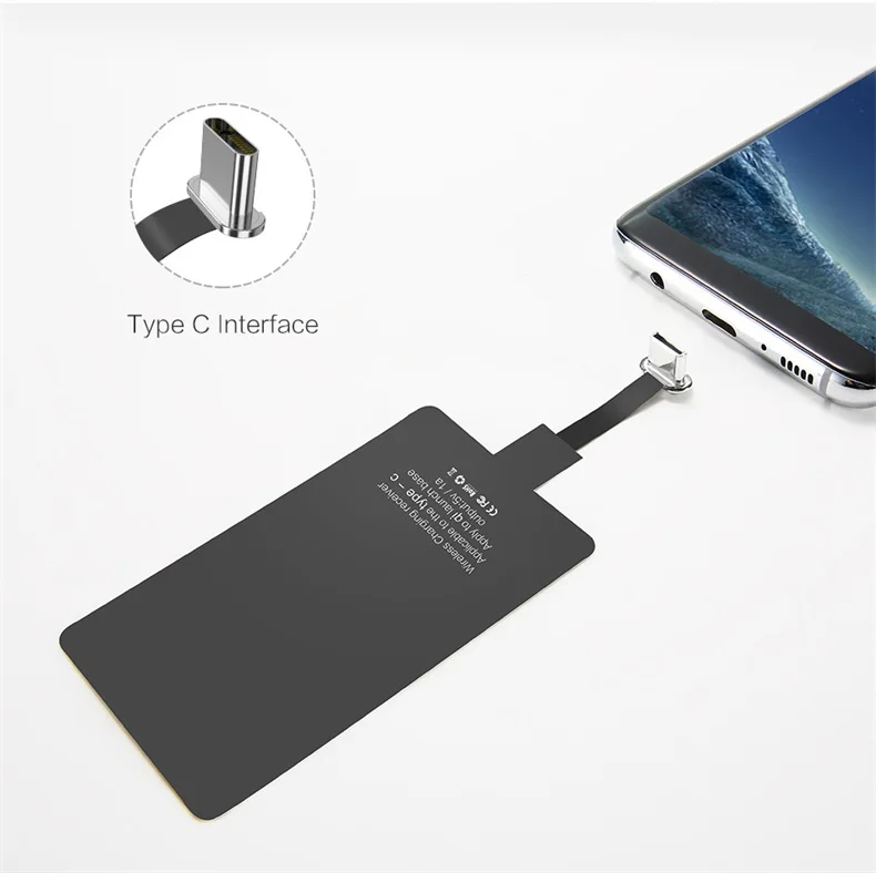 Qi Wireless Charging Receiver For iPhone 6 7 Plus 5s Micro USB Type C Universal Fast Wireless Charger For Samsung Huawei Xiaomi wireless car charger