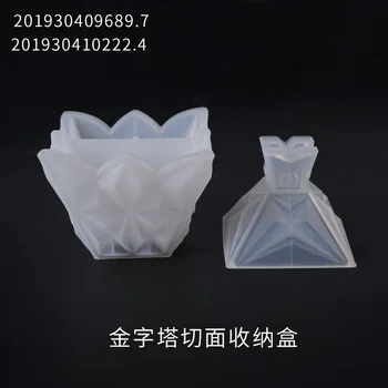 

DIY crystal drip mould collecting box Jewellery cut diamond shaped collecting box jewellery box silicone mould resin mould