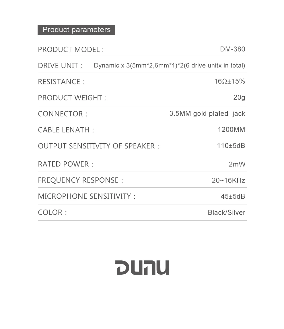 DUNU DM380 Linearlayout тройной титановый мембранный драйвер наушники-вкладыши HiFi активный кроссовер с микрофоном/3 кнопки Легко управляемый