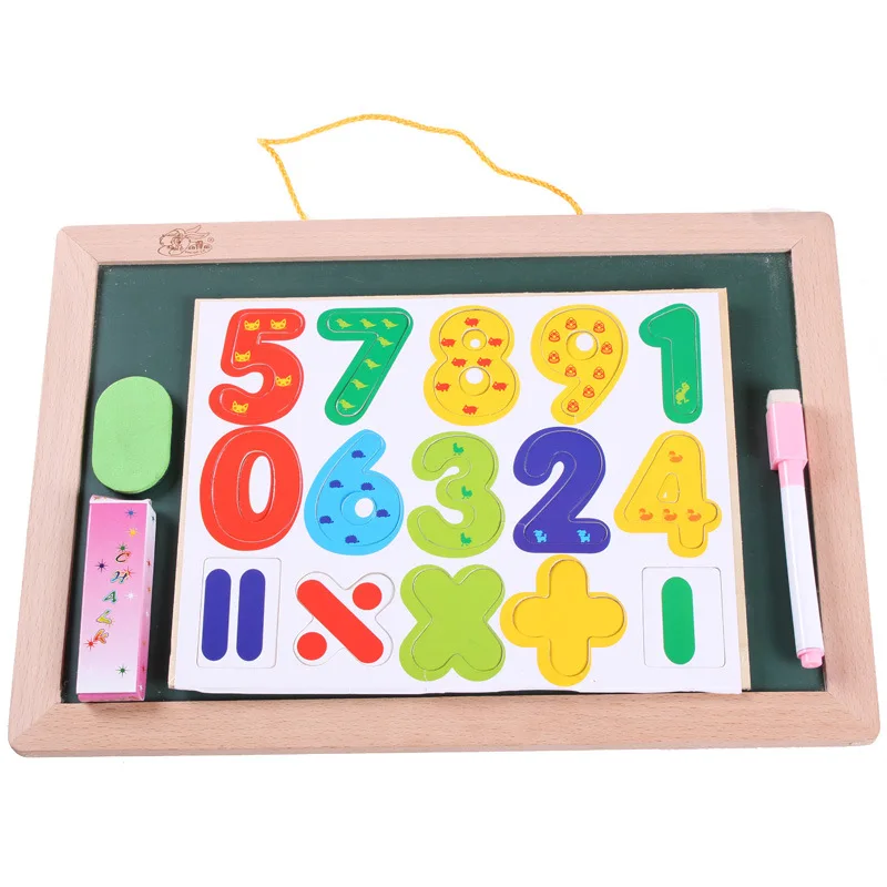 

Wooden Clipboard Double-Sided Magnetic Wall-Mounted Sketchpad Children Early Childhood Educational Toy Agent