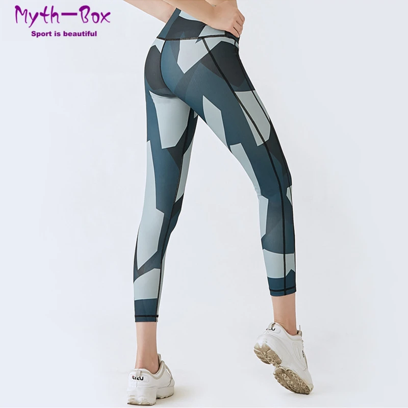 

Printing Leggings Sport Women Slim Yoga Pant High Waist Running Fitness Tights Outdoor Workout Trouser Elastic Gym Legging Femme