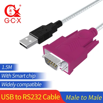 USB to RS232 Serial Cable Chipset Male to Male 9Pin COM USB to DB9 Converter Adapter for Windows 7 8 10 XP Mac OS X Printer LED rs232 to usb convertor cable