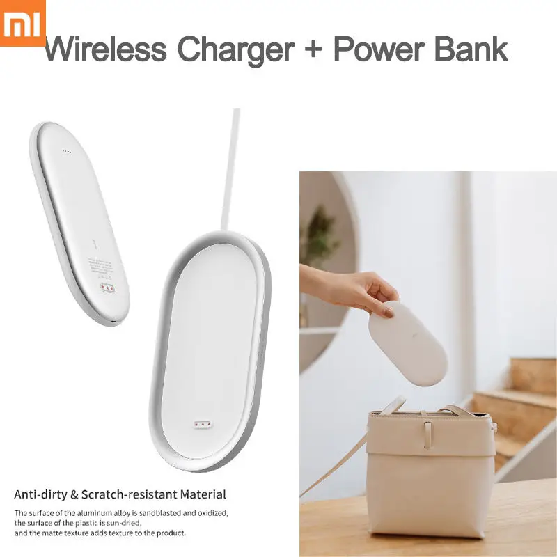 Xiaomi 3Life 3A 5000mAh type C Беспроводное зарядное устройство power Bank Зарядка 2 телефона в то же время портативное зарядное устройство