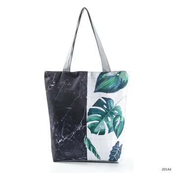 

Reusable Grocery Bags Printed Eco Friendly Tote bag Kitchen Reusable Shopping Bag Cute Beach Bag borsa di tela Cheap