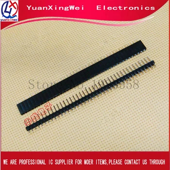 

20pcs 10 pairs 40 Pin 1x40 Single Row Male and Female 2.54 Breakable Pin Header PCB JST Connector Strip for Arduino Black