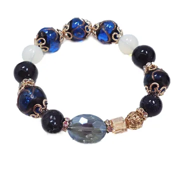 

Original Crystal Women Bracelet Bracelet Glass Blue Sandstone Bracelet Women Bracelet Bracelet Hand Jewelry