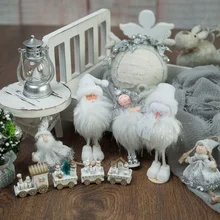 Ребенок полная луна серебро рождество деревянная кровать кукла лося шляпа милый Рождественский тематический реквизит новорожденный фотографии реквизит