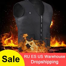 Для мужчин и женщин Открытый USB Инфракрасный нагревательный жилет куртка зимняя гибкая электрическая тепловая одежда жилет для спорта Пешие прогулки