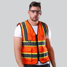 1 шт. светоотражающий жилет высокая видимость карман Детская безопасность снаряжение Открытый протектор майка строительство безопасности выживания спортивная одежда Новинка