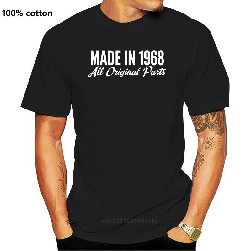 Camiseta estampada hecha en 1968 para hombres, camisa de manga corta de  algodón con Idea de regalo de feliz cumpleaños, Original|Camisetas| -  AliExpress