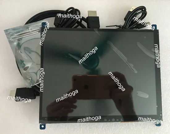 RPi 8 0 дюймовый TN LCD HD емкостный сенсорный экран с адаптером платы 1027*768 WIN7/8/10 LINUX ANDROID