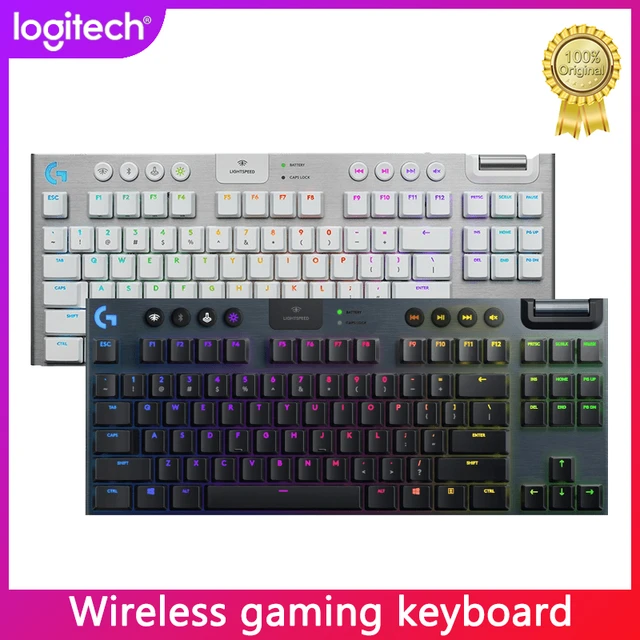 Logitech – clavier de jeu mécanique G913 TKL, sans fil, Lightspeed