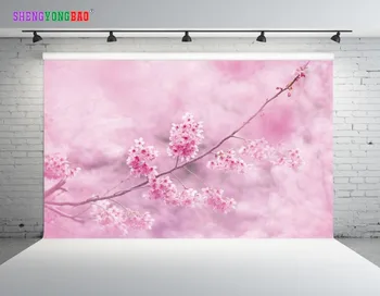 

SHENGYONGBAO Vinyl Custom Photography Backdrops Photo Studio Props Cherry blossoms theme Photography Background SZ-57