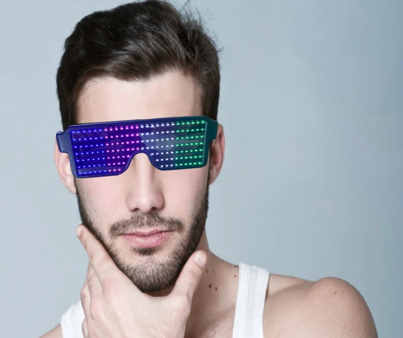 

Luminous Glasses LED Glasses DJ Glasses Micro USB Charging LED Flash Glasses for Festival and Party Supplies Glow Party Supplies