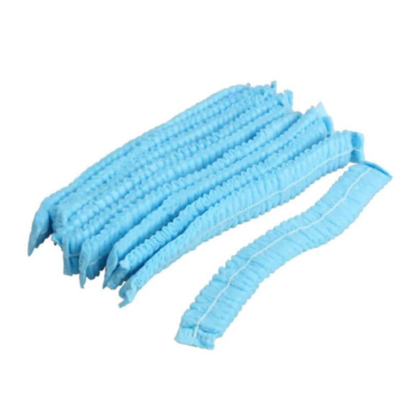 10Pcs Disposable Cap Hat Dust-proof Strip Hood Beauty Salon Cap Protection Cap Bathroom Supplies Eyebrow Tattooing Catering Hat 6