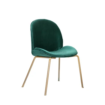 

Nordic Dining Chair Designer Sofa Household Simple Industrial Wind Metal Ins Net Red