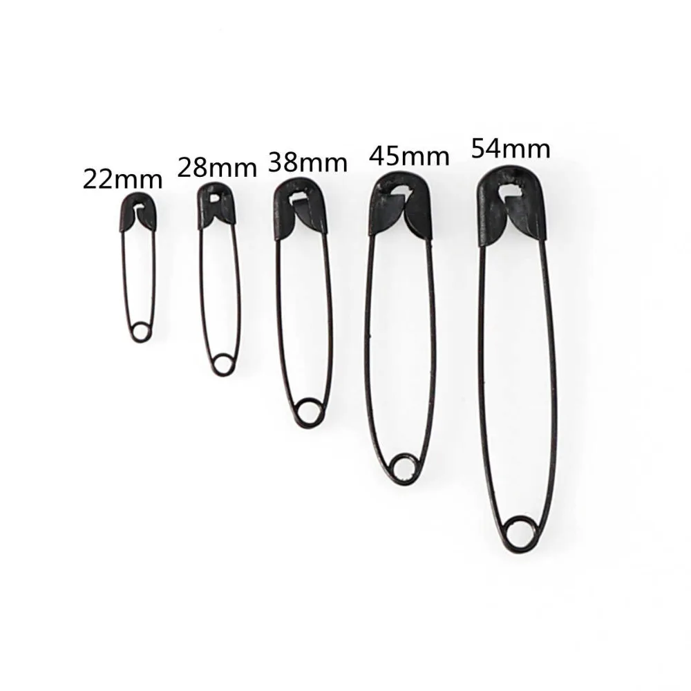 Description Picture 4 of item100Pcs Silver/Gold/Black Iron Safety Pins DIY Sewing Tools Accessory Large Safety Pin Small Brooch Apparel Accessories