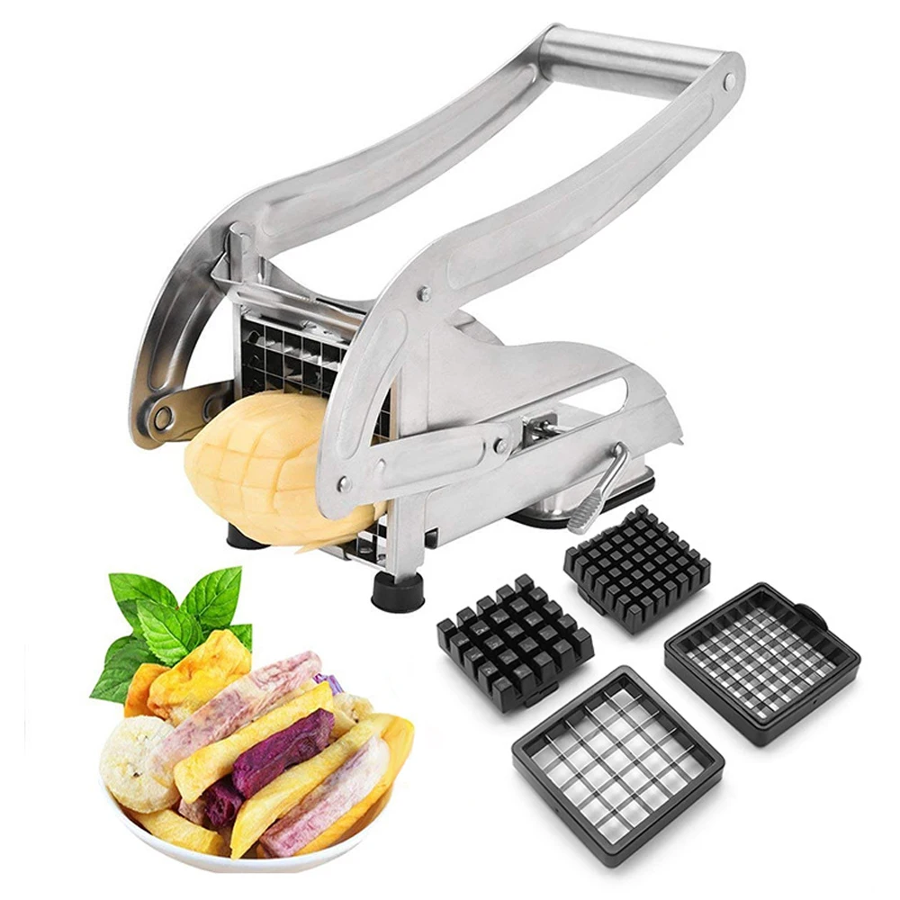 آلة تقطيع بطاطا والخضروات اليدوية المصنوعة من الفولاذ المقاوم للصدأ 1