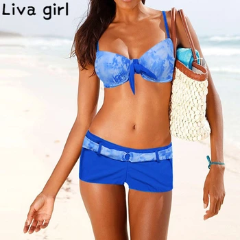 

Liva girl Blue Bikini Set Sexy Gradient Print Swimwear Women Swimsuit Push Up Bathing Suit Summer Bathing Beach Wear Bikinis 20