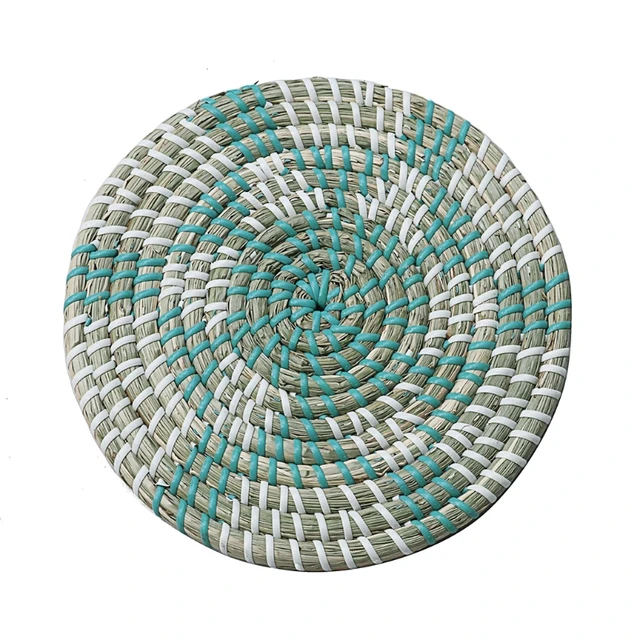 Szövött Kosár Fali Dekoráció Művészet Tengeri Fű Dekoratív Tál Tálca Boho Függő A Nappali Hálószobához - Image 4