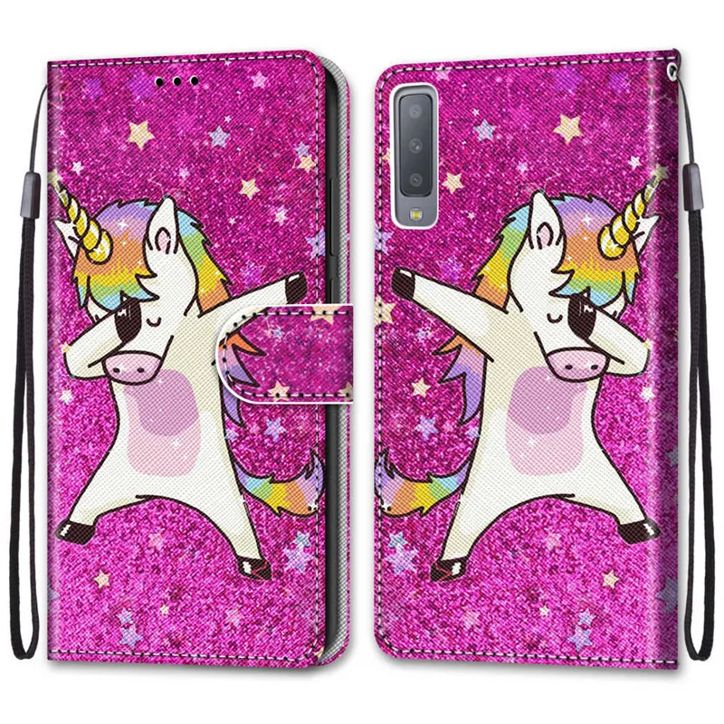 Phone Case Leather Cover Wallet Case For Samsung Galaxy A7 A6 A5 A8 A9