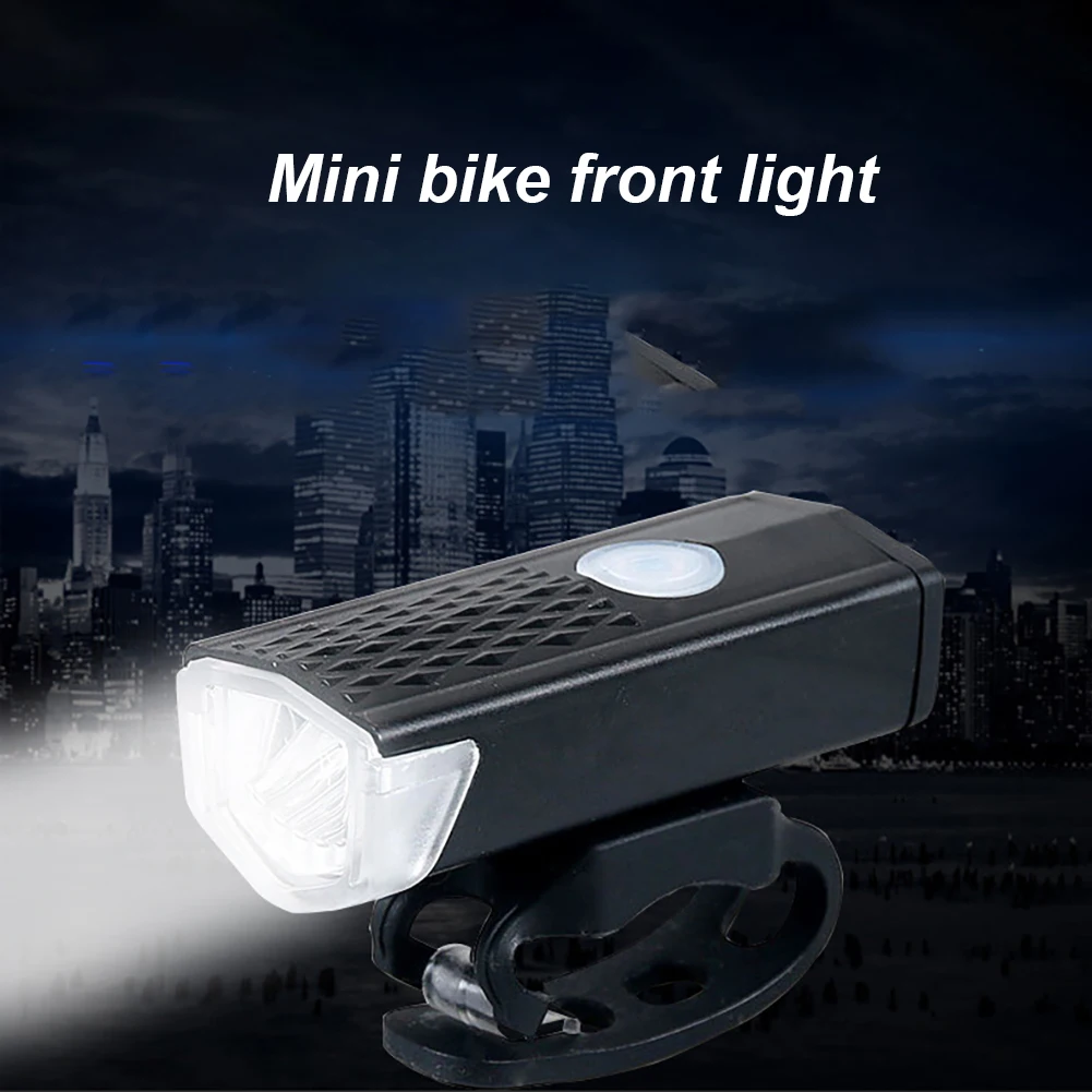 blue Mini bicycle taillight bike clear light taillight USB rechargeable flashlight safety warning light cycling accessories