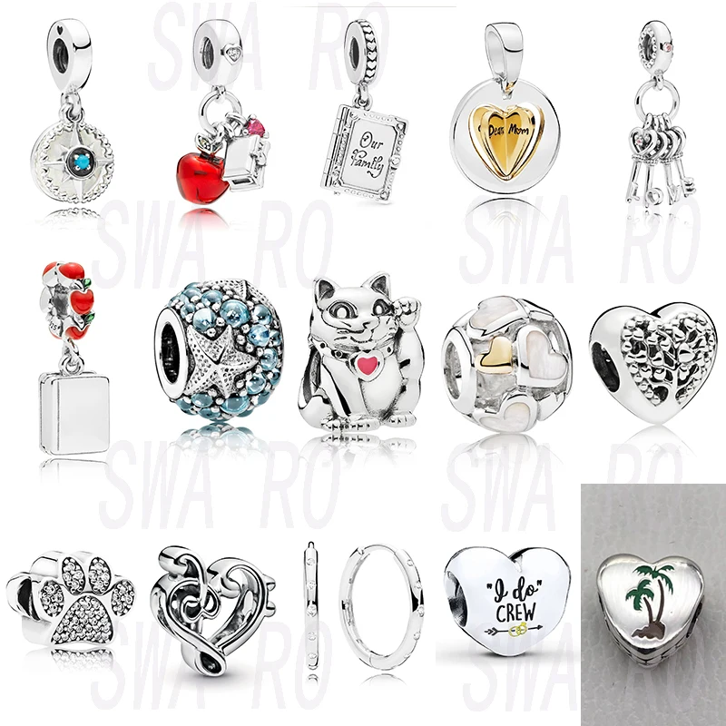 

2019 Fashion New Heart Shape Coconut Tree Captain Key Beaded Diy Pendant Bracelet Bracelet Earrings Original Ladies Jewelry Gift